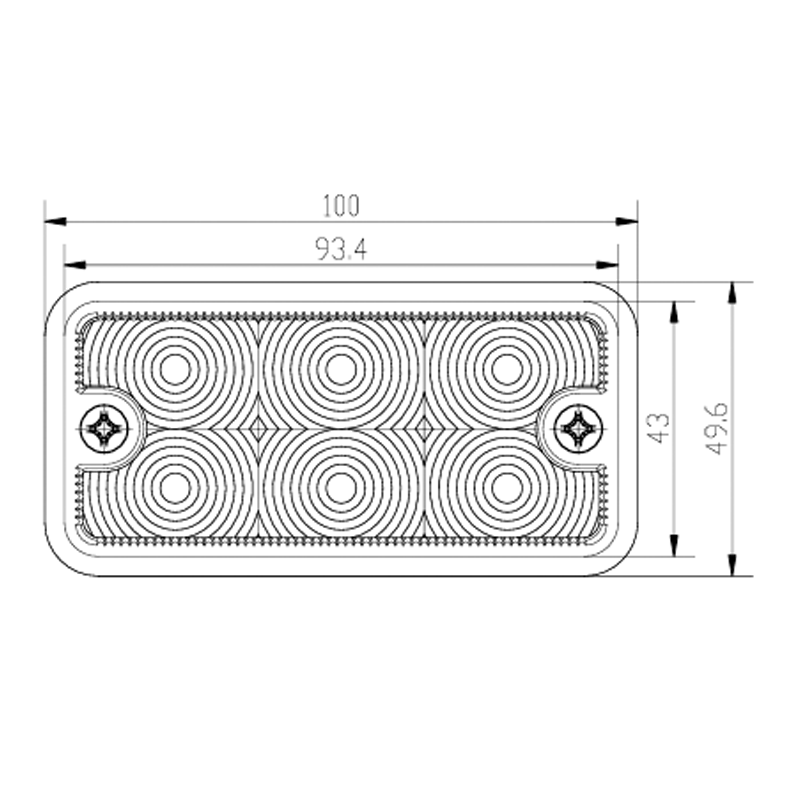 Kompakti IP66 LED etuasennon ja leveyden merkkivalo erilaisiin konepajaajoneuvoihin